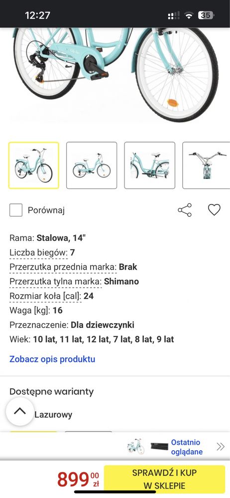 Rower indiana 24 dla dziewczynki