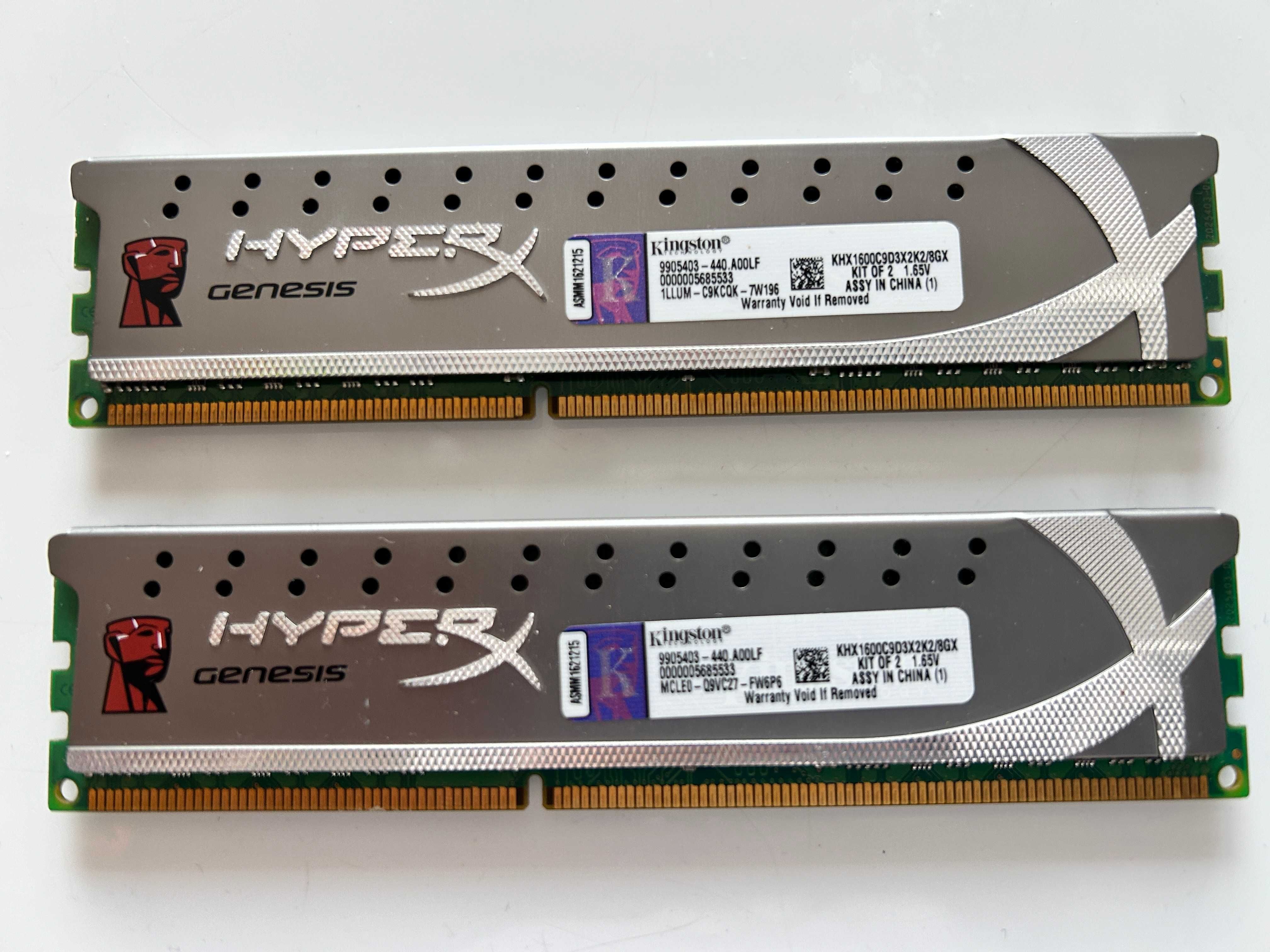 Kingston HYPERX GENESIS (2x4GB) 8GB - DDR3 - KHX1600C9D3X2K2/8GX
