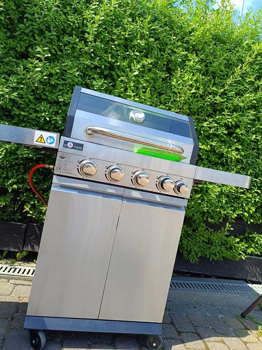 GRILL GAZOWY żeliwny ruszt EL FUEGO Sunset Beach Z SZYBĄ I PŁYTĄ !!!