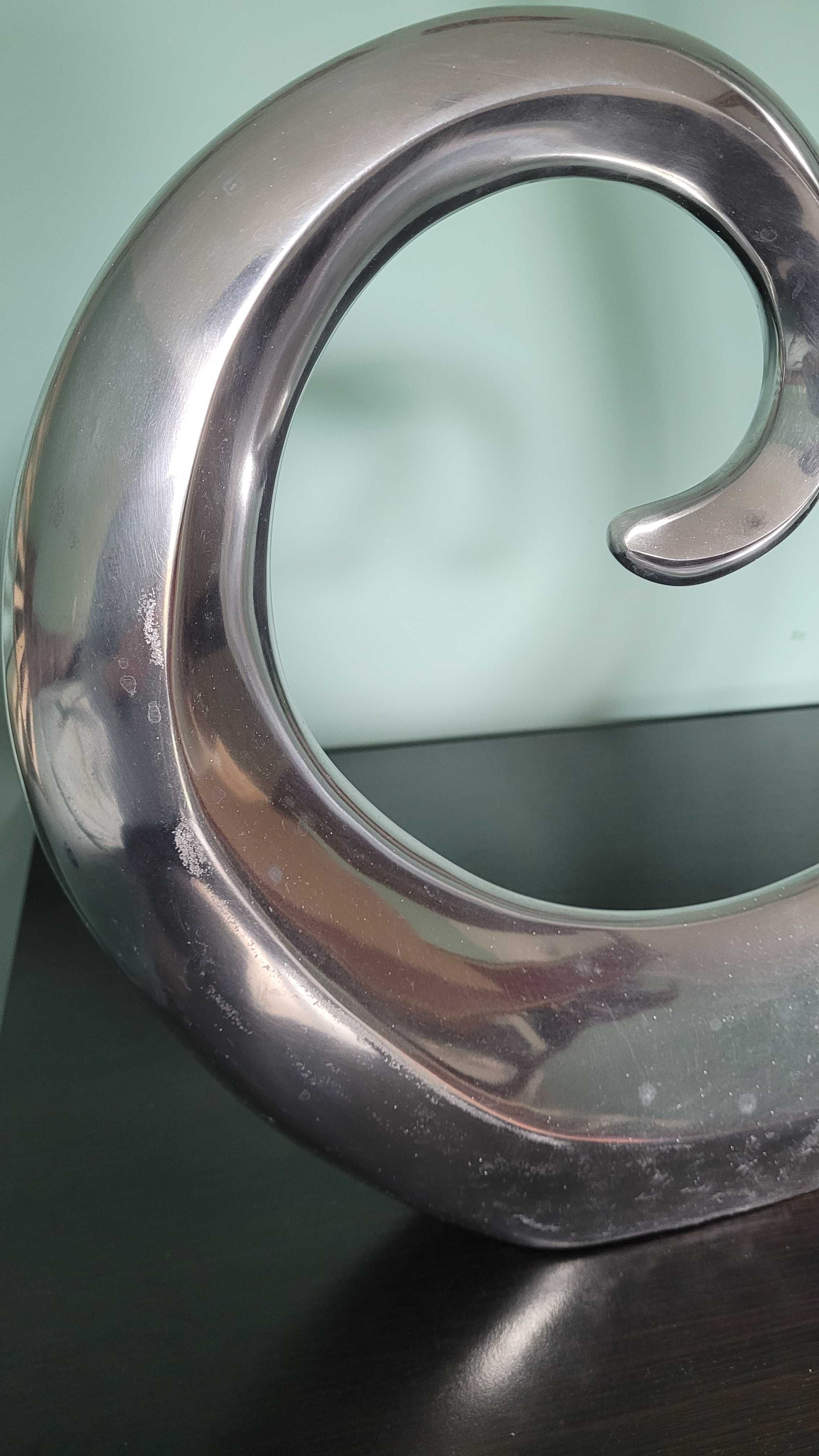 Wazon WAVE XXL 105 cm srebrny - aluminium