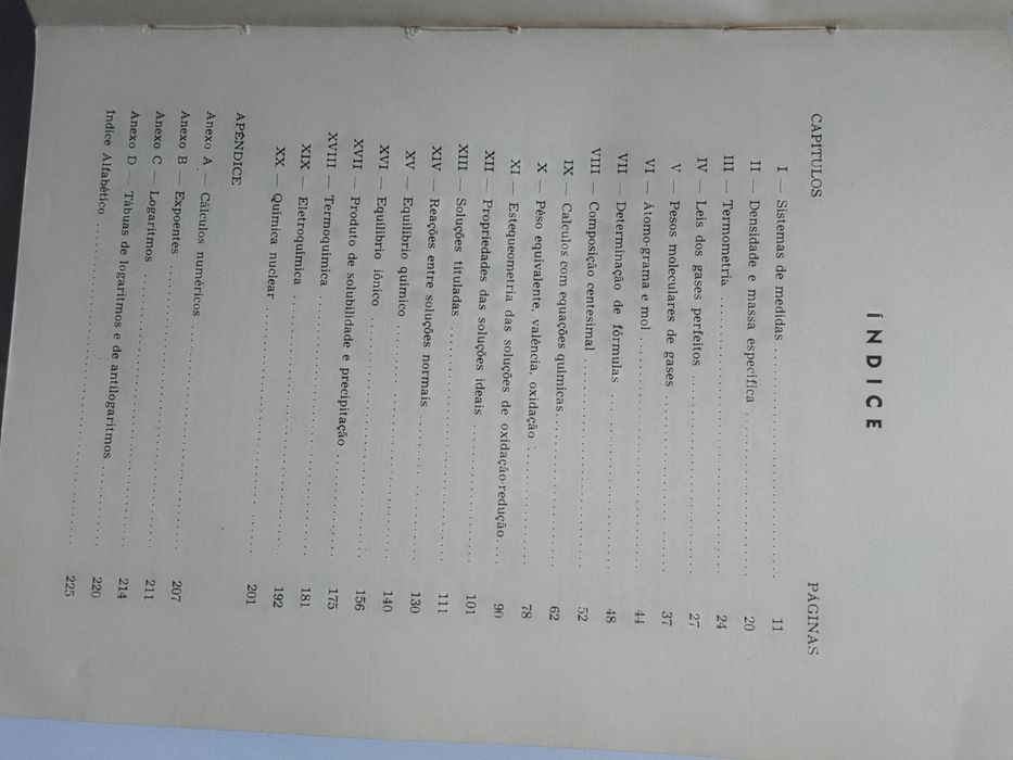 Química, livros de estudo antigos.