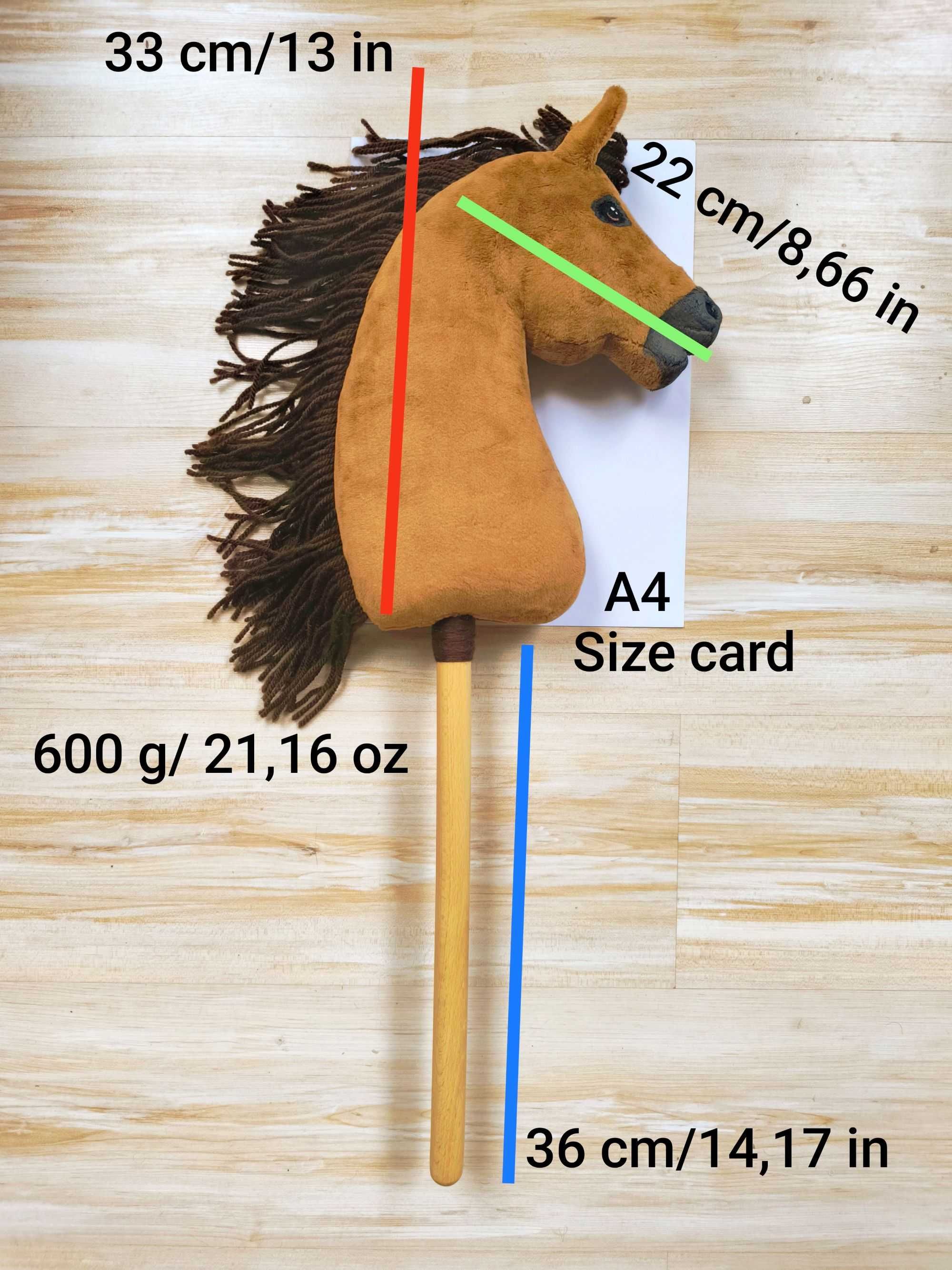 hobby horse mustang kasztanek A4 konik na kiju