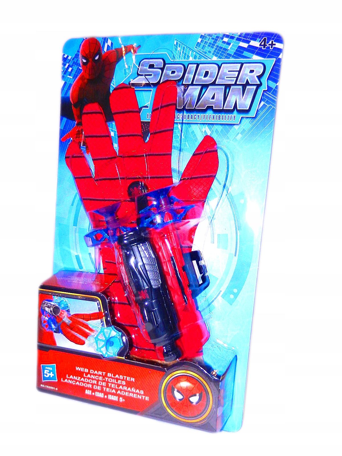 wyrzutnia spiderman rękawica + wyrzutnie sieci - strzałki