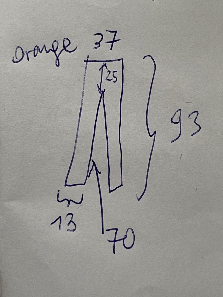 Spodnie slim leg rudy cegła pomarańczowy pas 72-74 cm lycra risøe