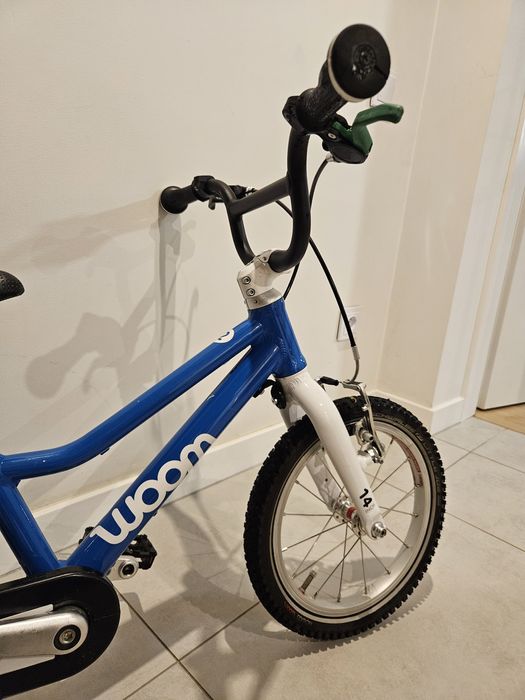 Woom 2 niebieski + rączka do nauki jazdy