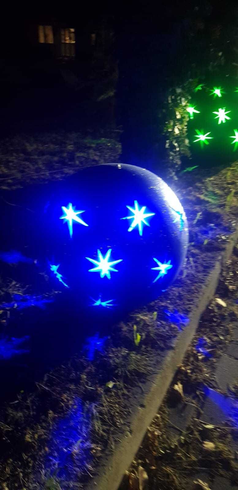 Świetlna kula betonowa LED - gwiazdki z brokatem - średnica 50 cm