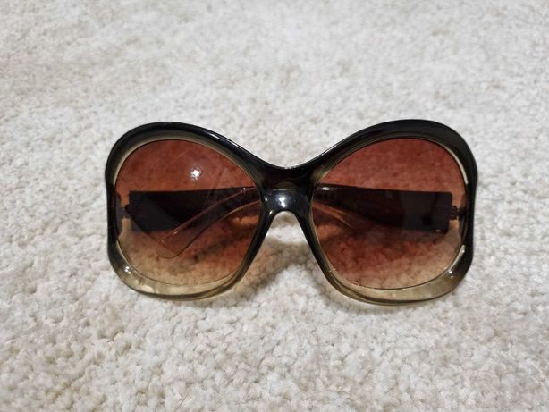 Okulary przeciwsłoneczne H&M pilotki brąz złoto