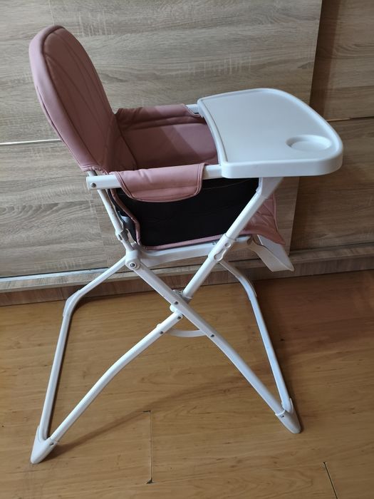 Składane krzesełko do karmienia krzesło Ricokids różowe