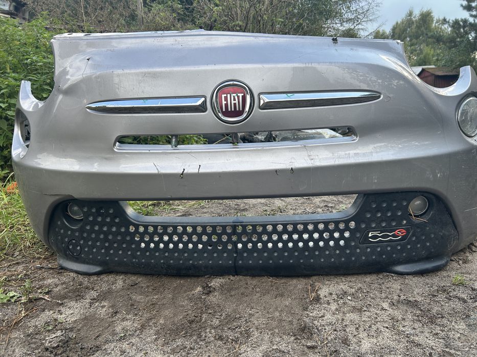 Fiat 500e 13-19r przedni zderzak przód grill halogen