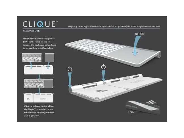 Henge Docks Clique para Apple Keyboard e Magic Trackpad