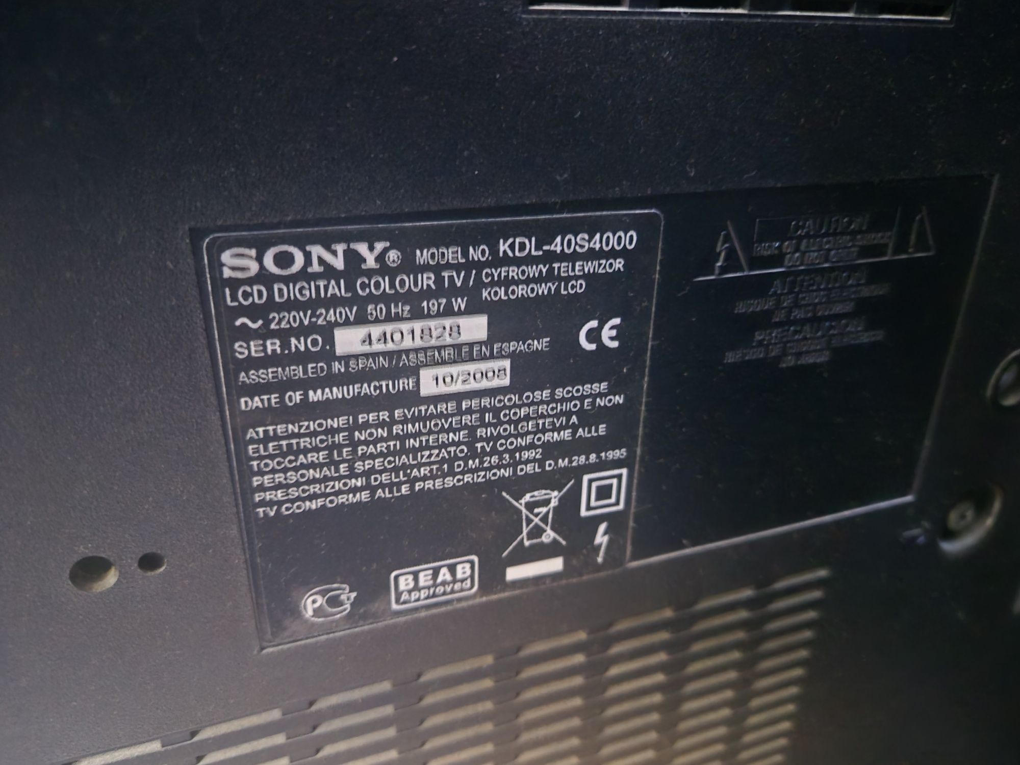 Telewizor LCD Sony Bravia 40 hdmin+analog!