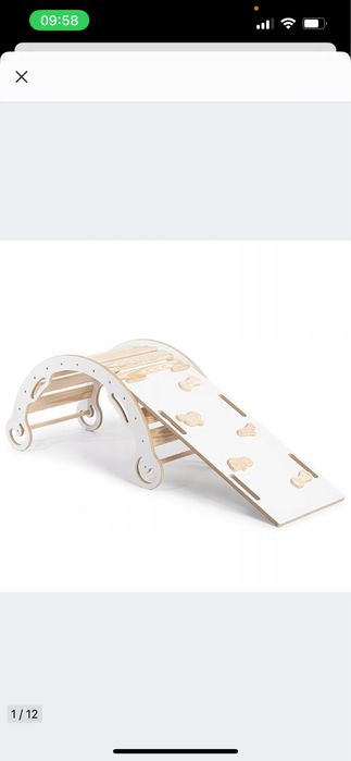 Bujak drewniany montessori wraz ze zjezdzalnia i wspinaczka