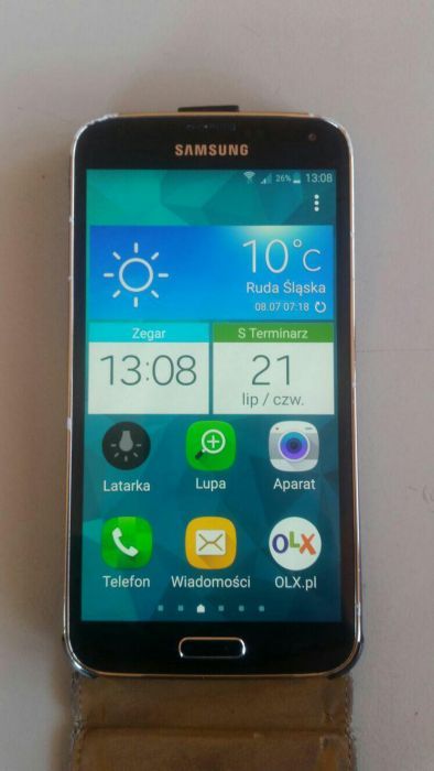 Telefon Samsung Galaxy S5 oryginalny wywietlacz z rysą 100% SPRAWNY