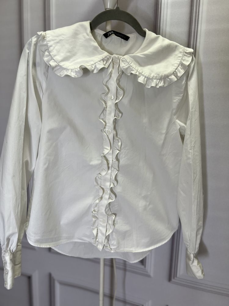 Сорочка, блузка, блуза біла zara , s -m