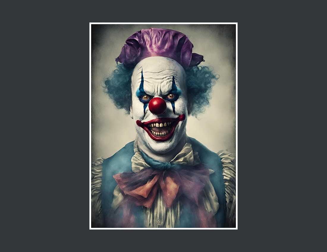 Plakat premium - straszny klaun 4