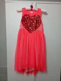 Sukienka tiulowa,neonowa H&M r.134