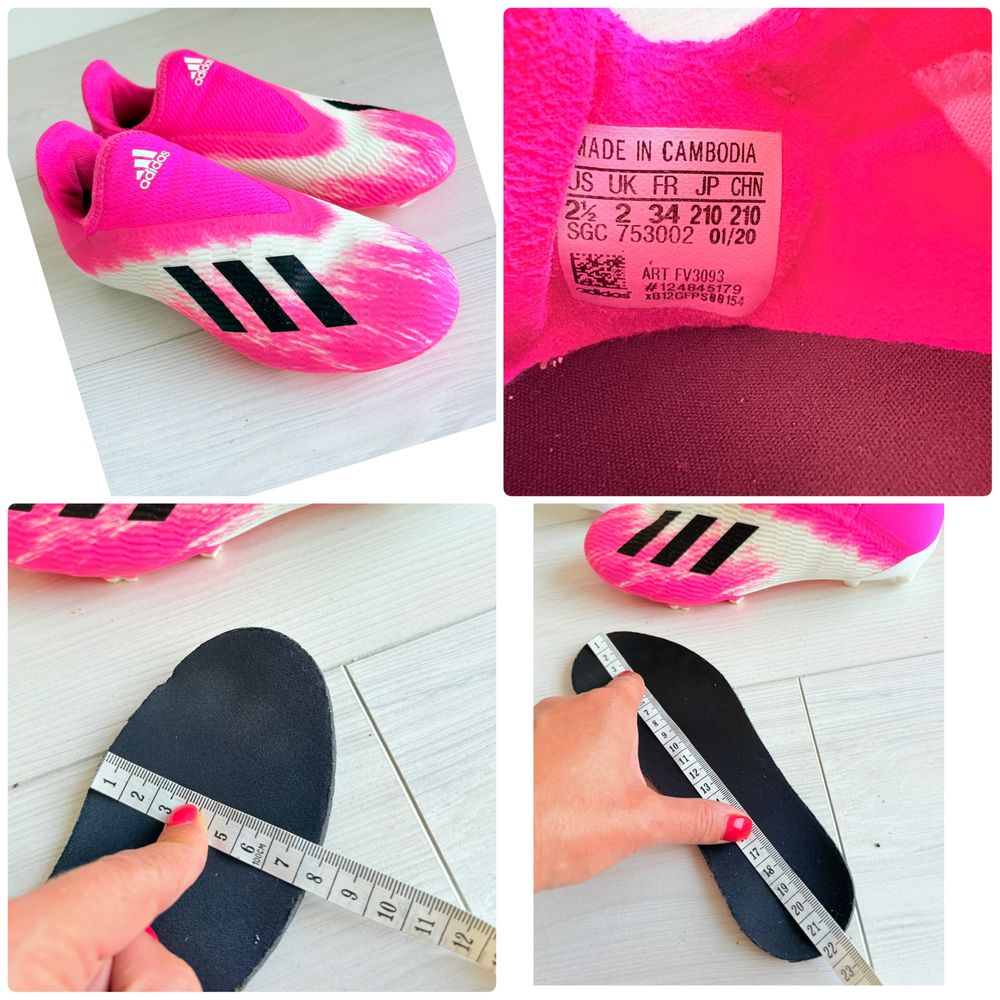 Дитячі бутси Adidas X 19.3  Laceless Uniforia. Розмір 34. Устілка 21см