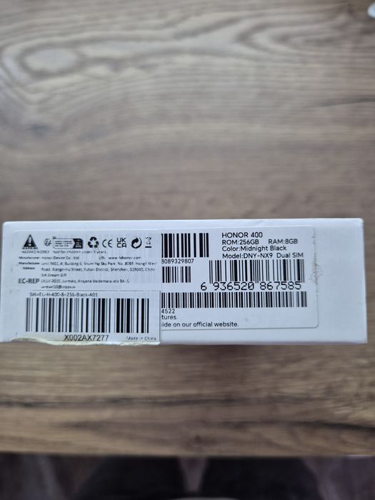 Honor 400 8/256GB Midnight Black