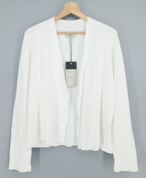 Kardigan prosty biały Promiss XL