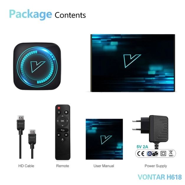 VONTAR H618 8K 4/32 приставка 8K Android 12 Smart TV медіаплеєр