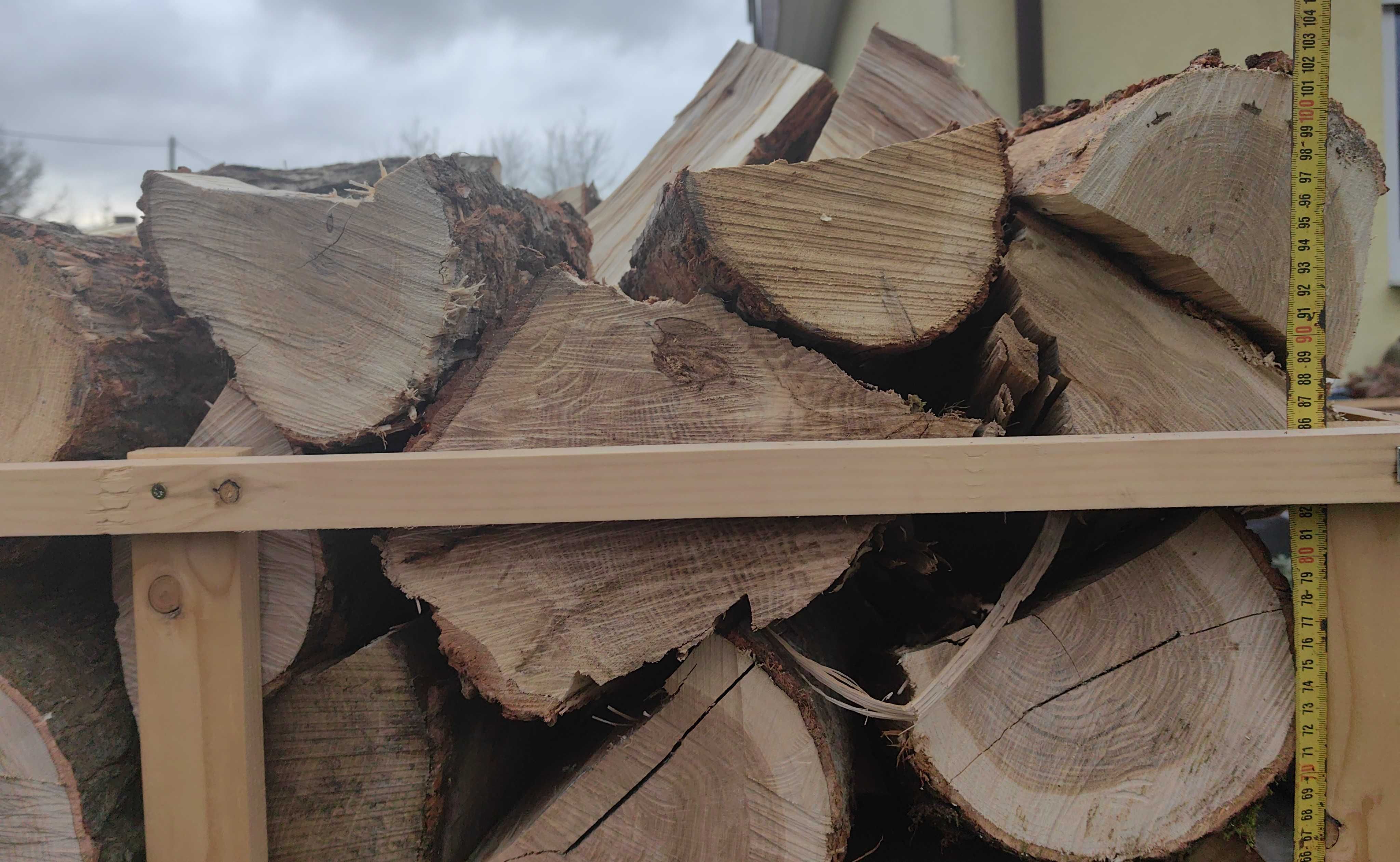 Drewno kominkowe dąb do sezonowania paleta 1mp.