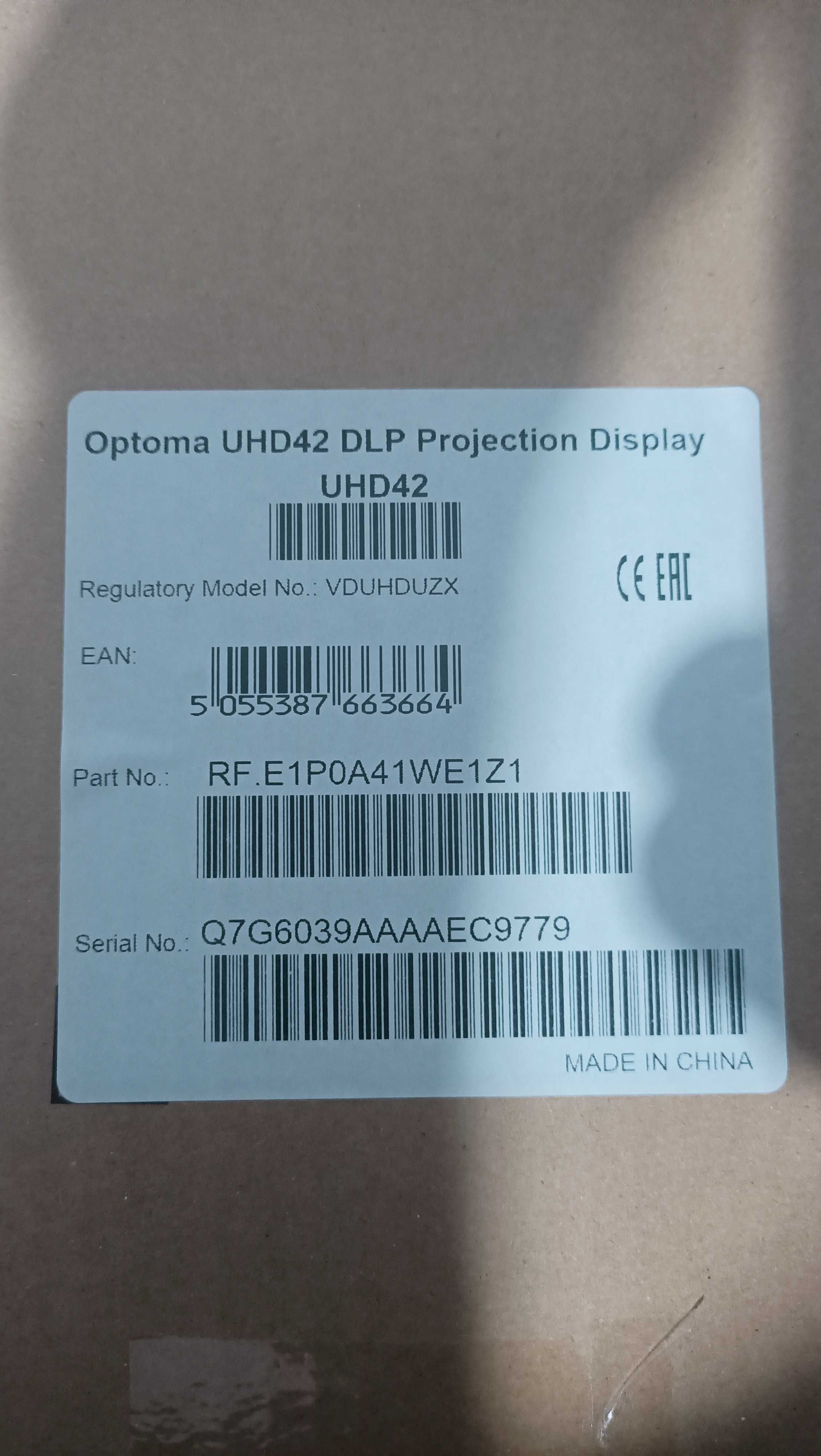 Projektor 4K Optoma UHD42