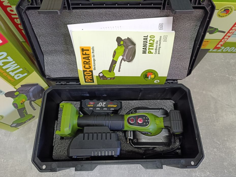 Акумуляторна віброприсоска для плитки Procraft PTM20 (з 1 акб)