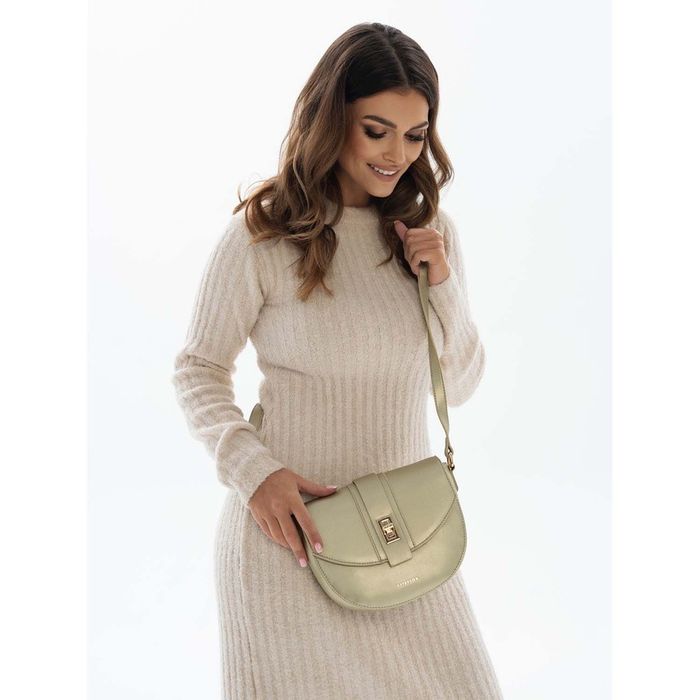 listonoszka w kształcie podkówki ze skóry ekologicznej - peterson