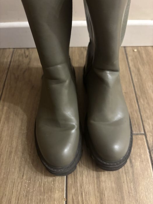 buty za kostkę khaki