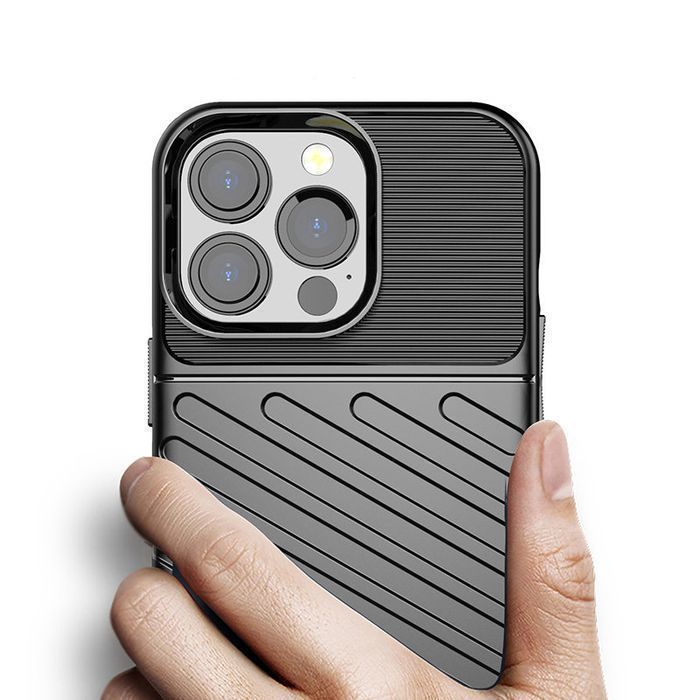 Etui Thunder Case Karbonowy Pokrowiec iPhone 13 Pro Jasnoniebieski