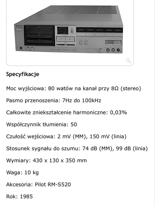 Zestaw stereo SONY vintage