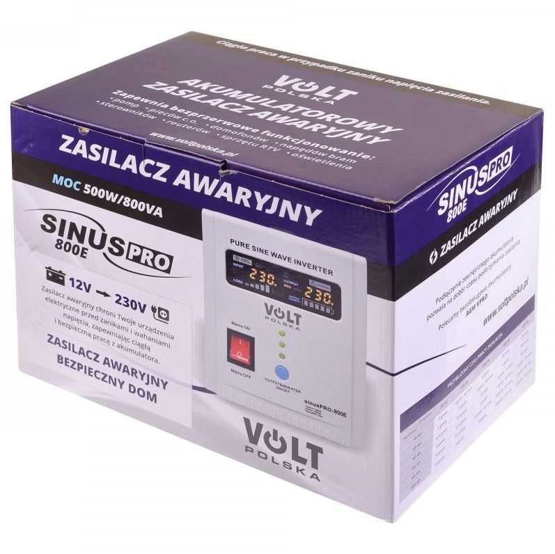 Zasilacz Awaryjny Volt POL 800W 12/230V +AKU65Ah