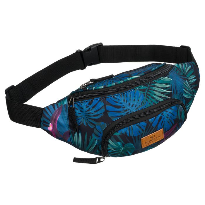 wielokolorowa saszetka damska z poliestru zamykana suwakiem - rovicky