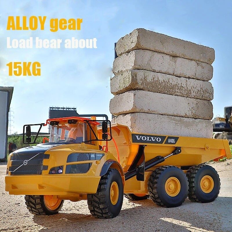 Camião RC Volvo A40G articulado basculante E591 Double E 1:20