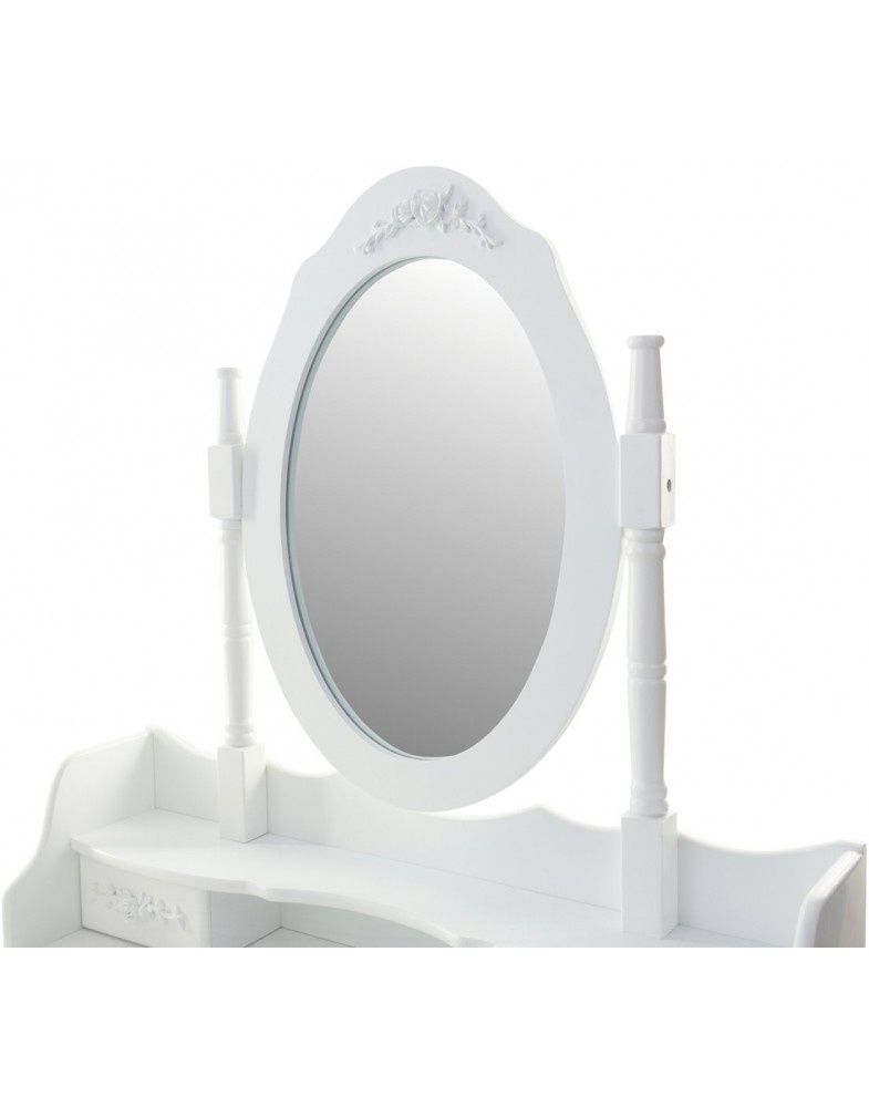 Toaletka kosmetyczna z lustrem + GRATIS taboret