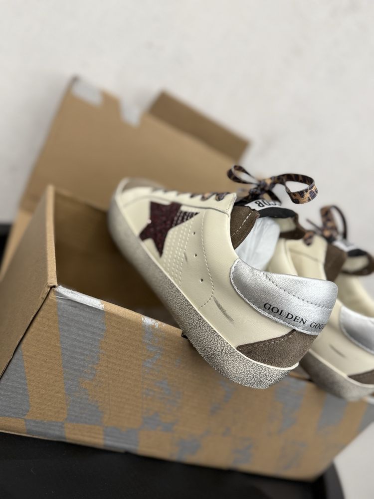 Жіночі кеди GOLDEN GOOSE GGDB лео леопардові шкіряні голден гус