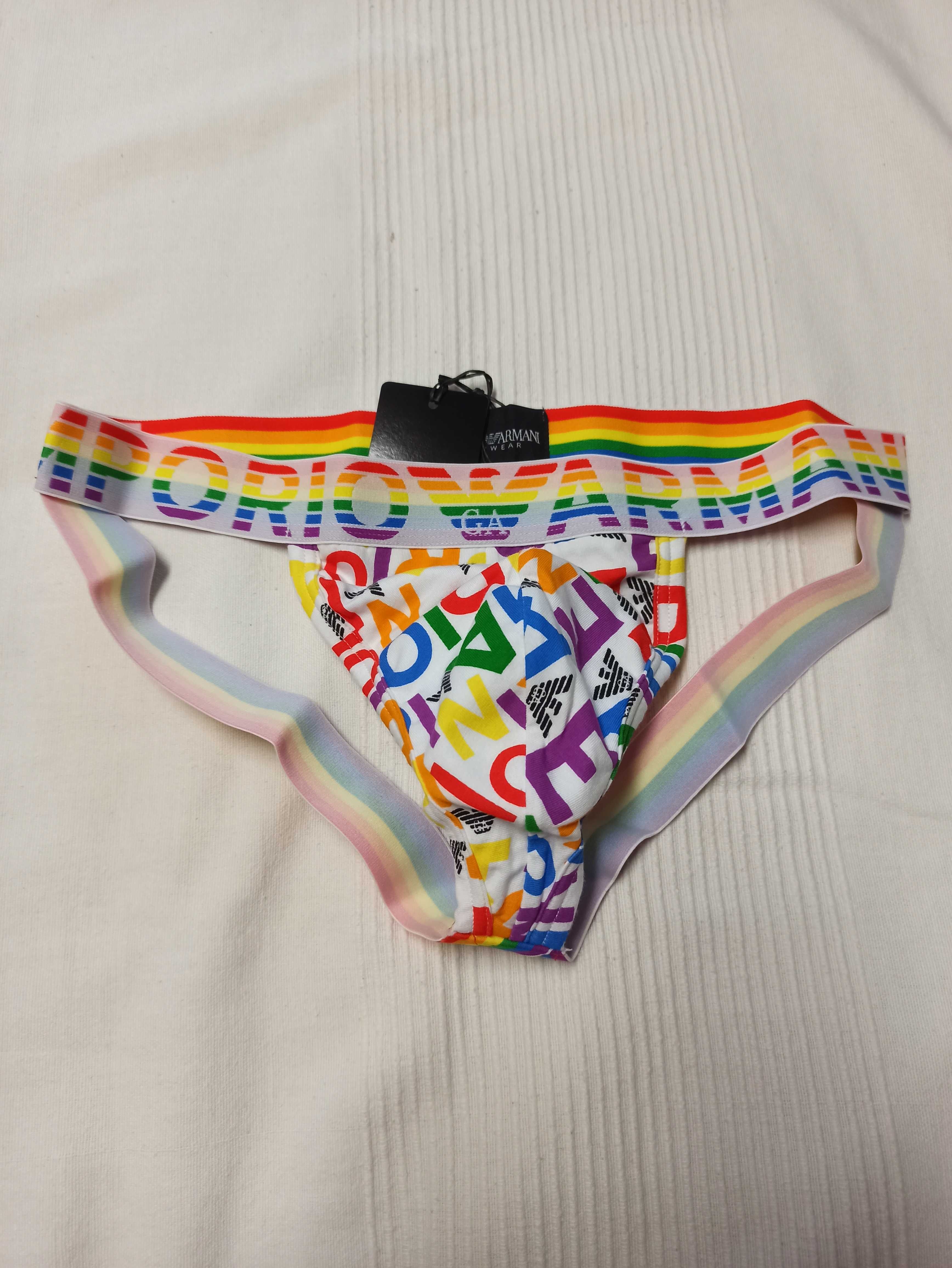 Jockstrap Emporio Armani roz L bielizna męska jockstrapy pride sport