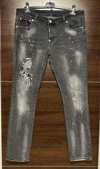 Dsquared2 slim jeans distressed pants utility przetarcia