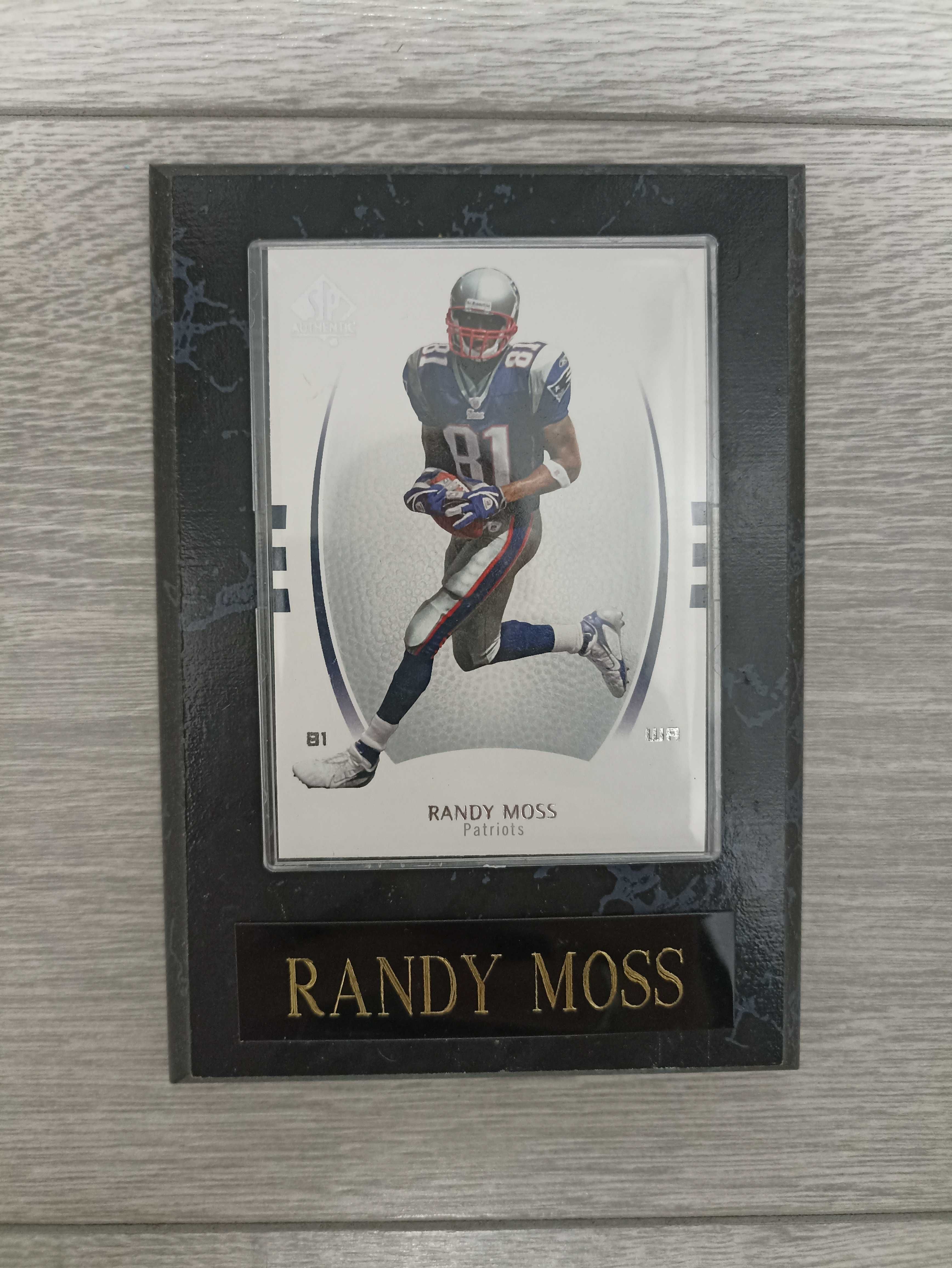 NFL carta Randy Moss emoldurada