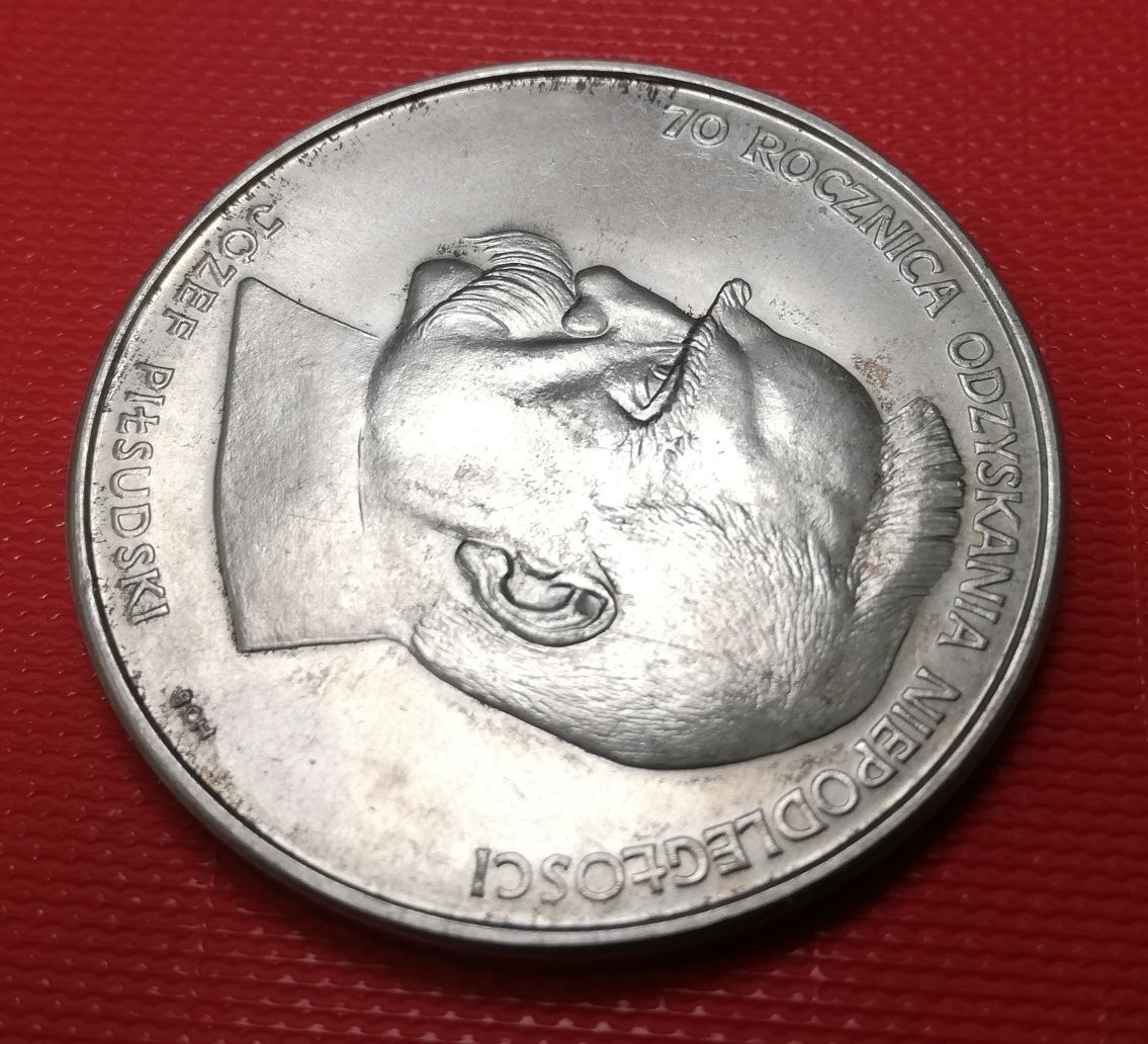 Srebrna moneta 50 000 zł J. Piłsudski 1988r.