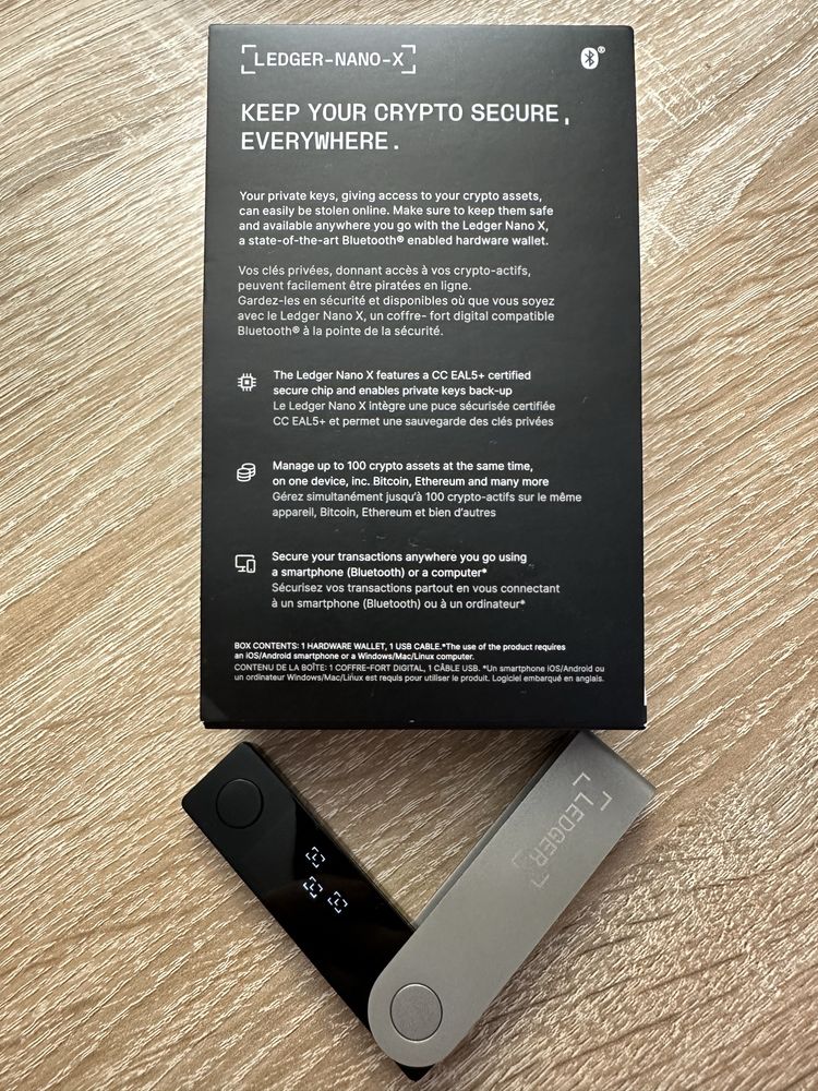 Апаратный криптовалютный кошелек Ledger Nano X холодный криптогаманець