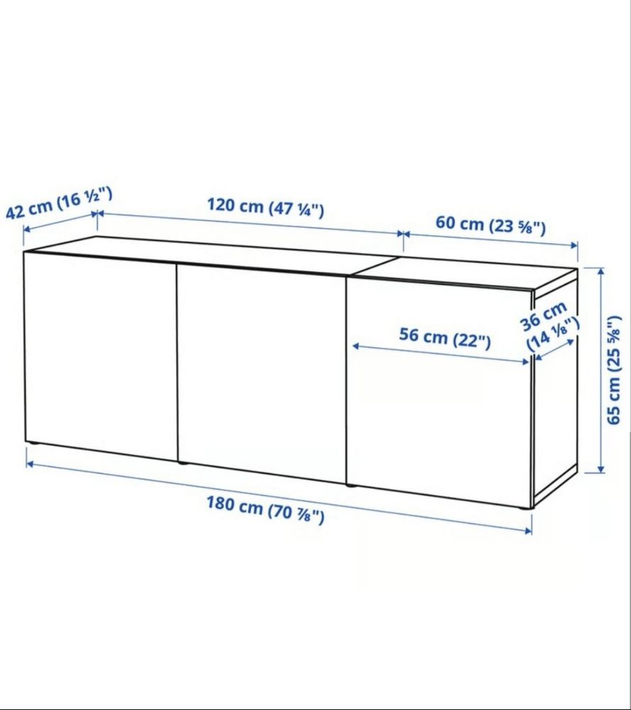 Szfka Ikea Besta 120x42