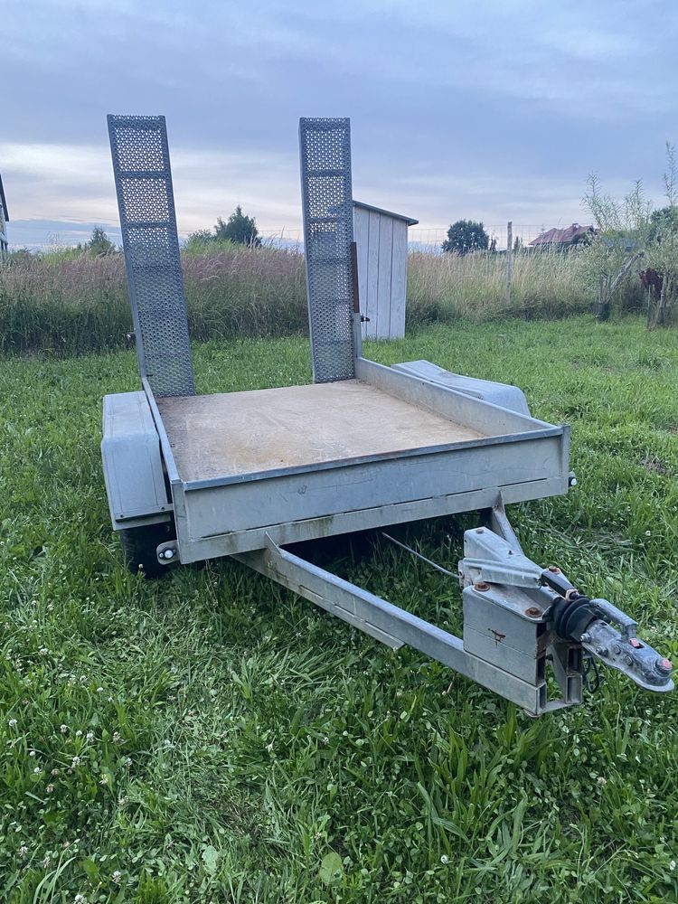 Przyczepa ciężarowa DMC 2600 kg STOPEXIM koparki miniładowarki BOBCAT