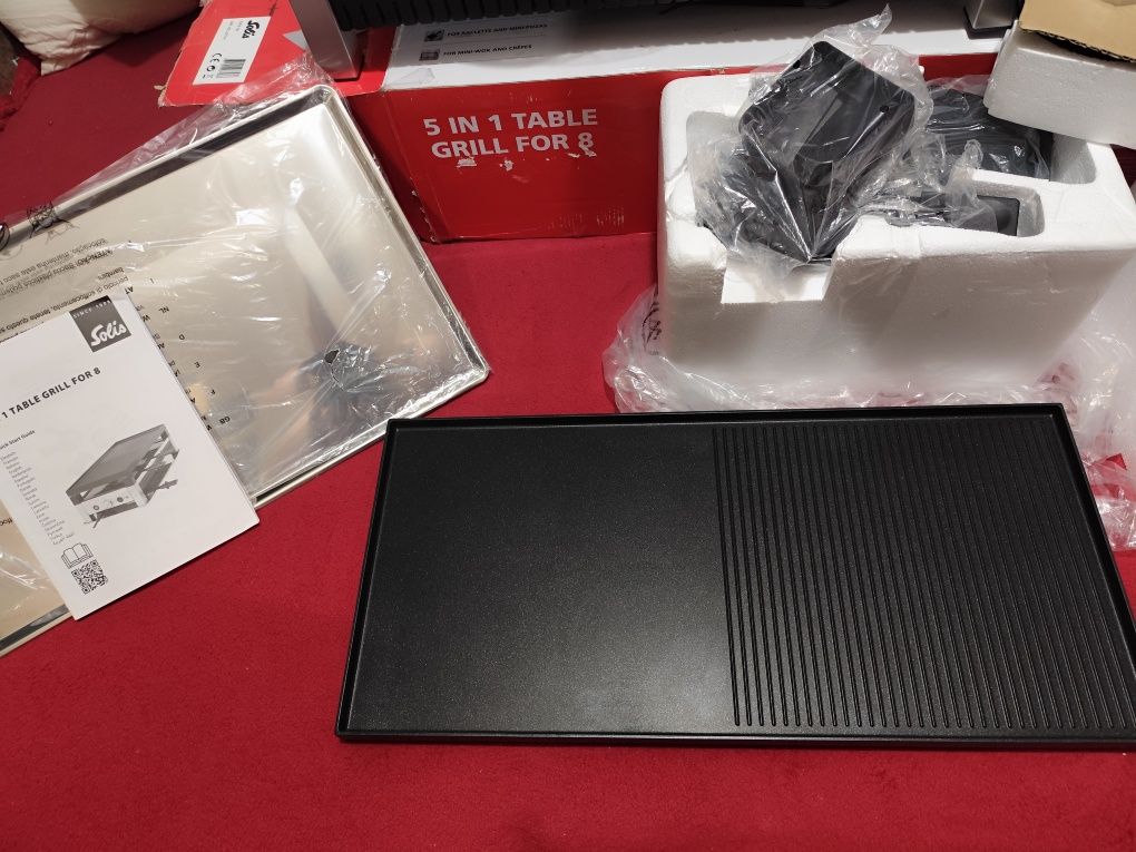 Grill Elektryczny 5 w 1 Solis 977.47 Nowy Kpl Zestaw