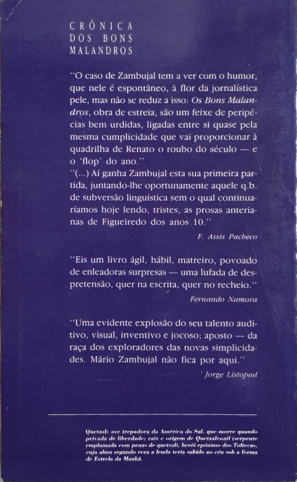 Livro Ref Par1 - Mário Zambujal - Crónica dos Bons Malandros