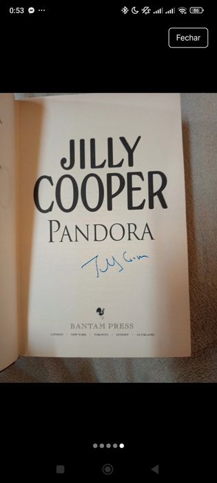 Livro "Pandora" autografado