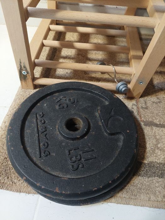 Vendo Pesos Barra Musculação