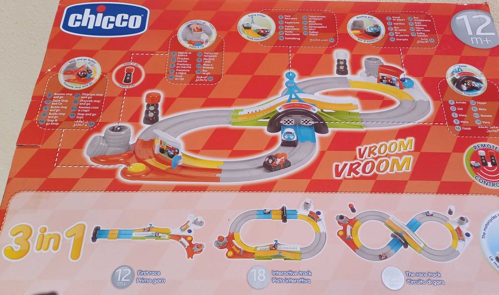 Pista de motas Ducati Chicco 3 em 1 multiplay