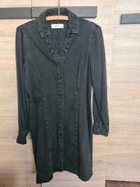 Sukienka jeansowa, czarna, reserved, L, 40