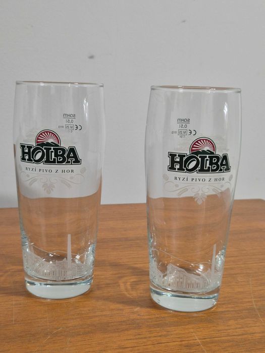 Szklanki do piwa "Holba" 2 szt grawerowane